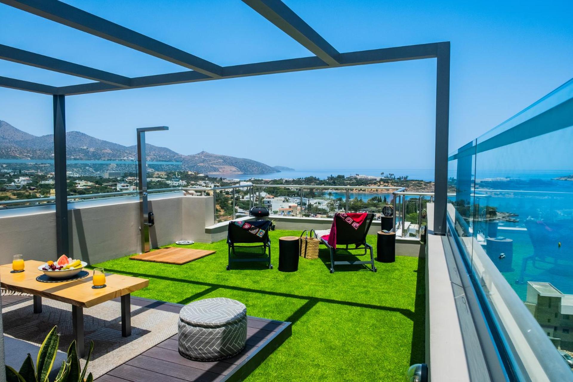 Thea Panoramic Sea View Apartment อายิโอสนิโกลาโอส ภายนอก รูปภาพ