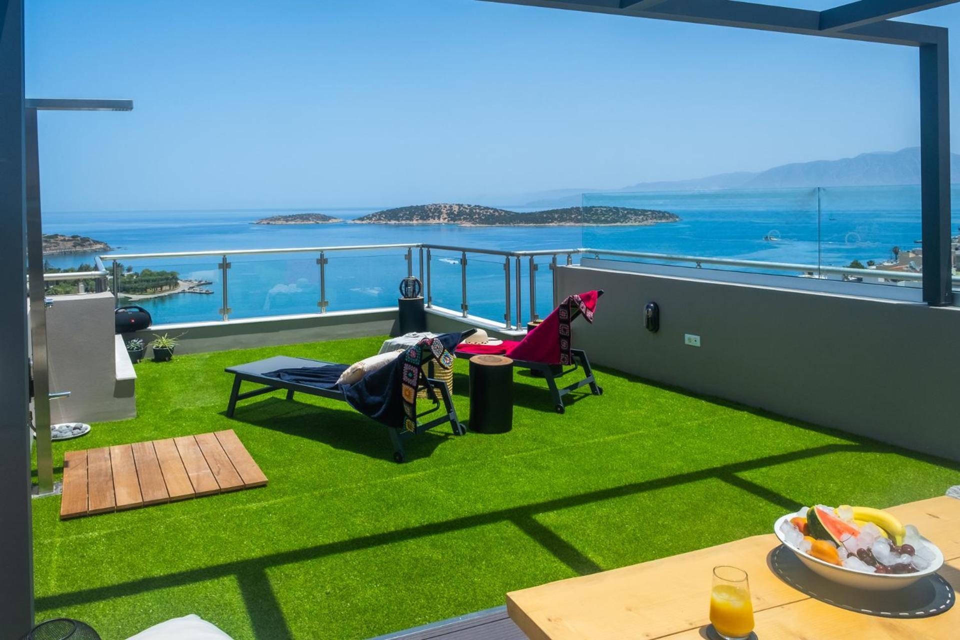 Thea Panoramic Sea View Apartment อายิโอสนิโกลาโอส ภายนอก รูปภาพ